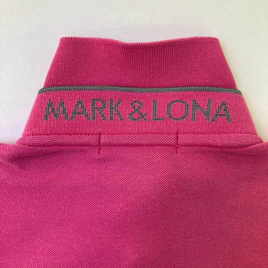 MARK&LONA マークアンドロナ 半袖ポロシャツ ピンク系 L ゴルフウェア