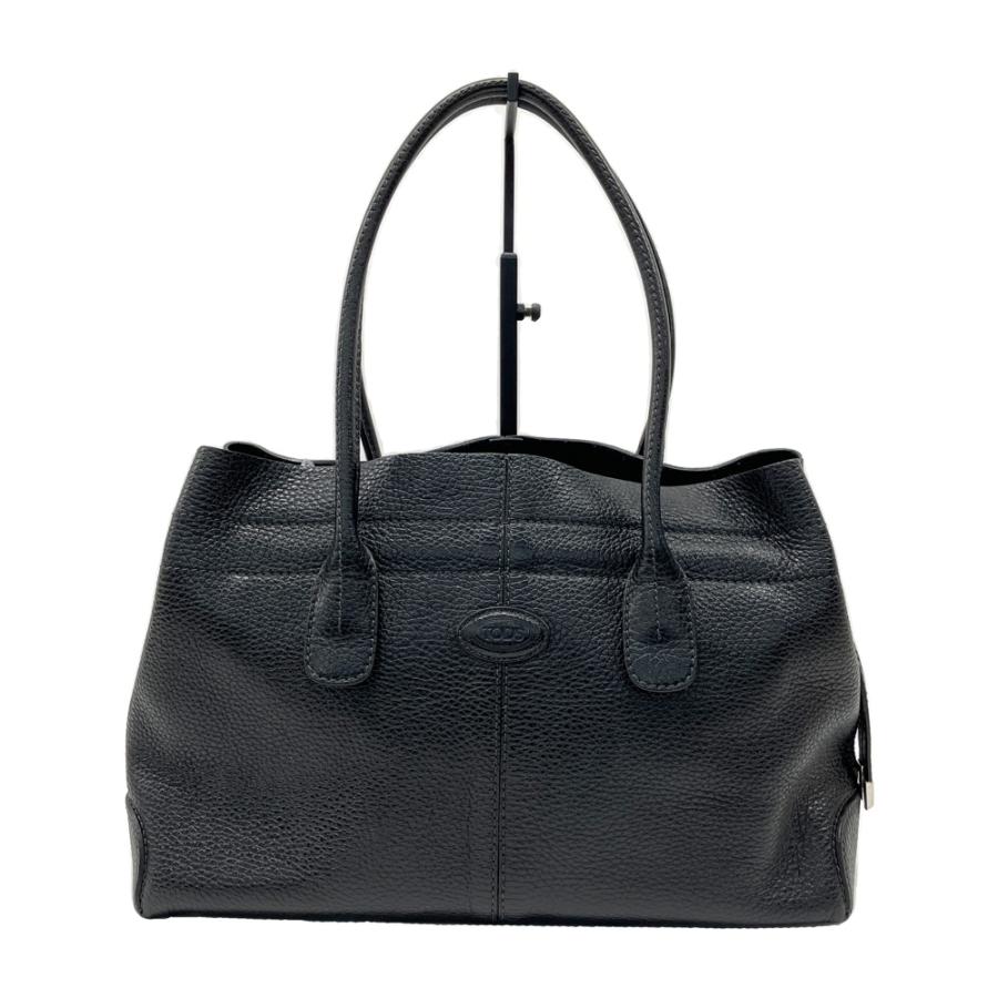 【ぶる】TOD'S トッズ レザー トートバッグ ブラック TOD'S（トッズ） レザー トートバッグ ブラック系 : ブランド古着