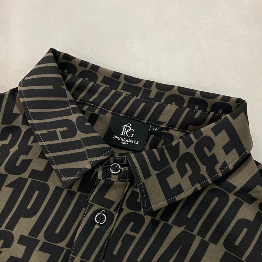 1PIU1UGUALE3 GOLF 【美品】1PIU1UGUALE3 GRT193 長袖ポロシャツ ロゴ