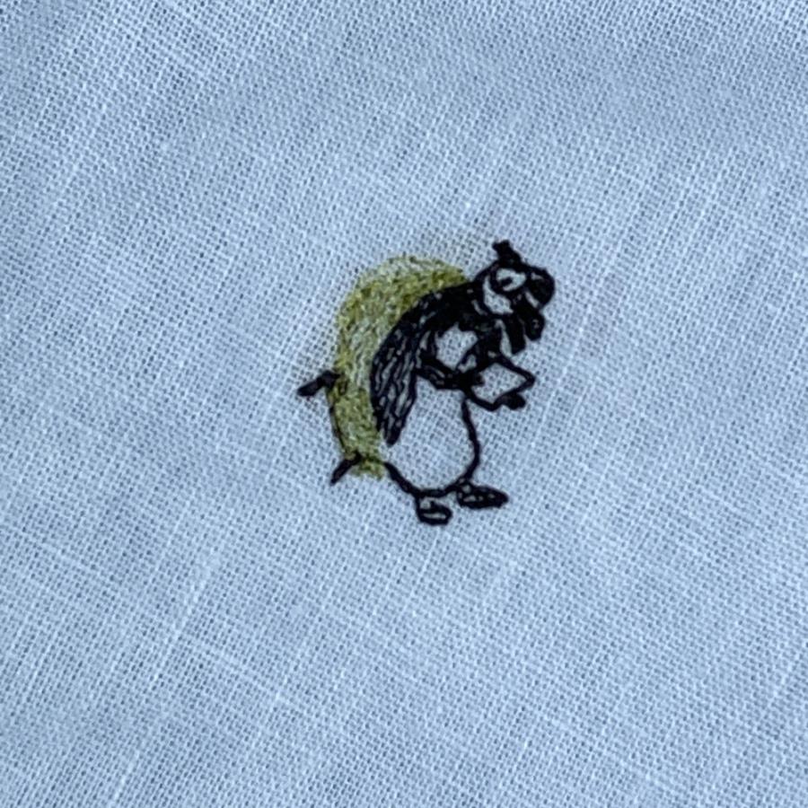 PAPAS（パパス） 【新品】PAPAS Papas+ リネン混 半袖シャツ 刺繍 総柄