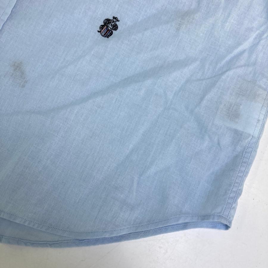 PAPAS（パパス） 【新品】PAPAS Papas+ リネン混 半袖シャツ 刺繍 総柄