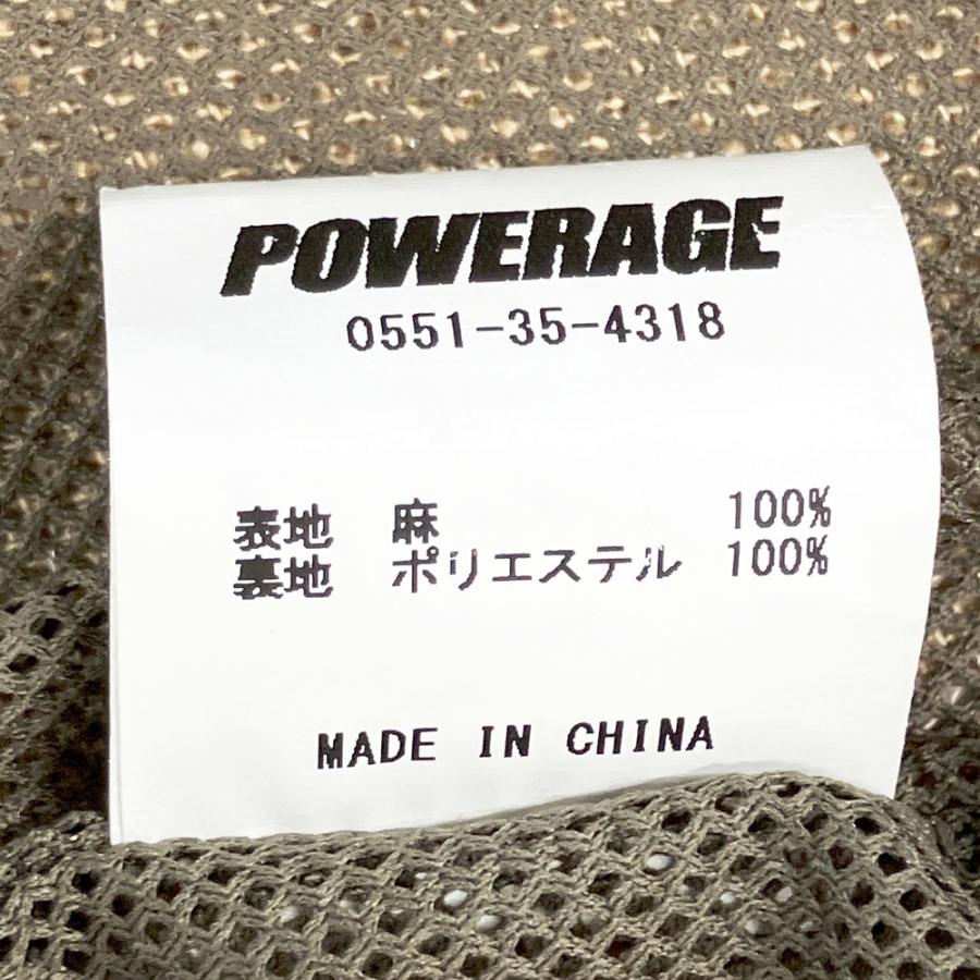POWERAGE（パワーエイジ） リネン ライダースジャケット ベージュ系 L