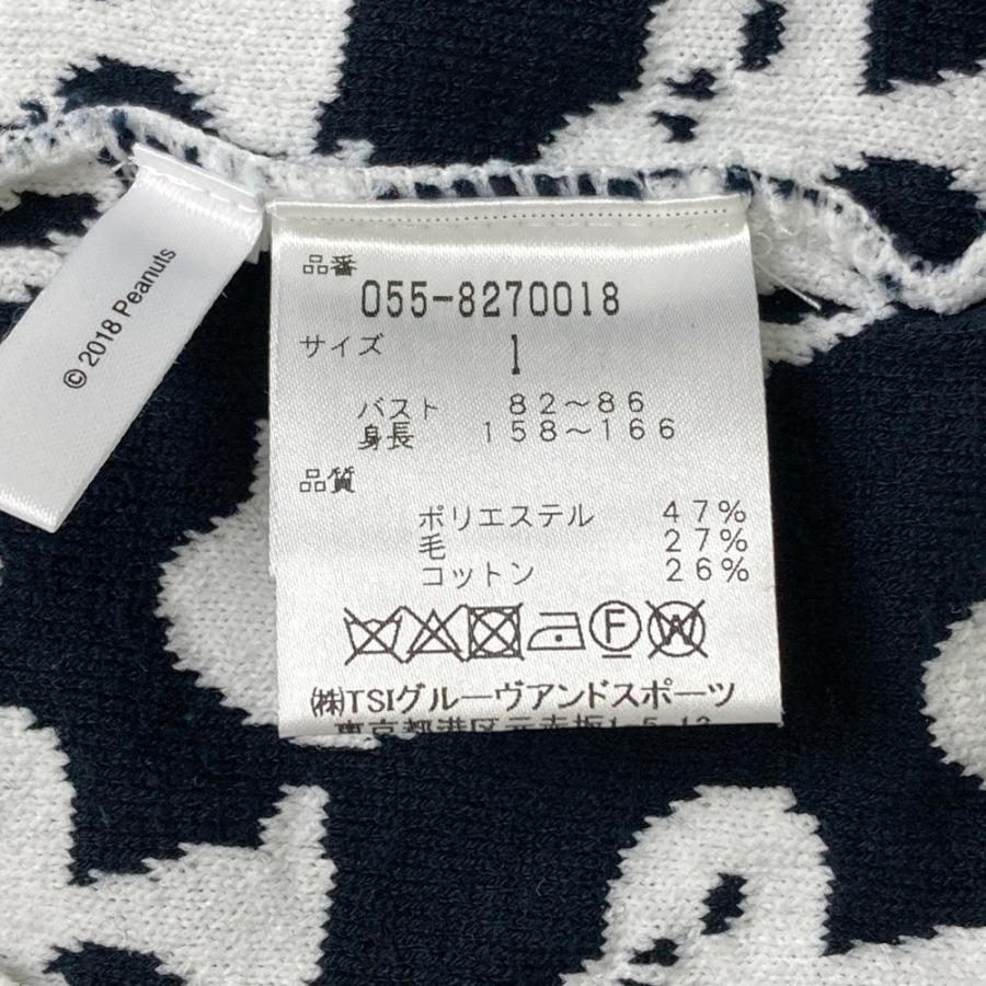 PEARLY GATES × PEANUTS クルーネックニット　サイズ4 PEARLY GATES（パーリーゲイツ） × PEANUTS クルーネック 長袖ニット