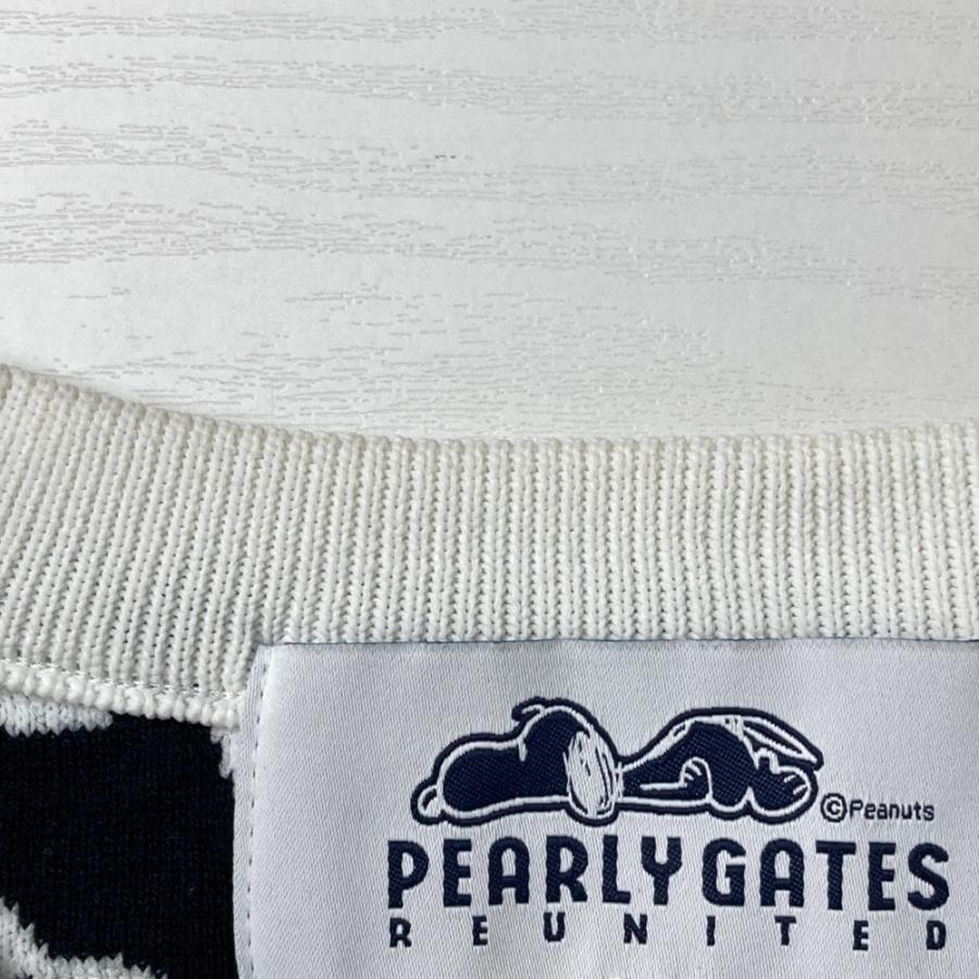 PEARLY GATES × PEANUTS クルーネックニット　サイズ4 PEARLY GATES（パーリーゲイツ） × PEANUTS クルーネック 長袖ニット