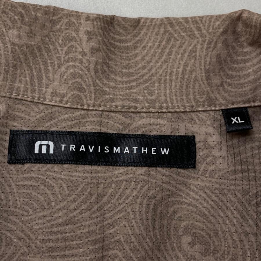 新品 トラヴィスマシュー 半袖シャツ バイカラー ブラウン XLサイズ TRAVISMATHEW 【美品】TRAVIS MATHEW トラビスマシュー ; 半袖シャツ