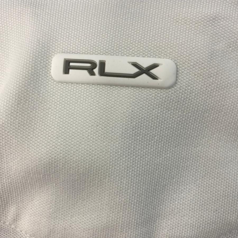RLX ラルフローレン 半袖ポロシャツ ボーダー柄 ホワイト系 L ゴルフ