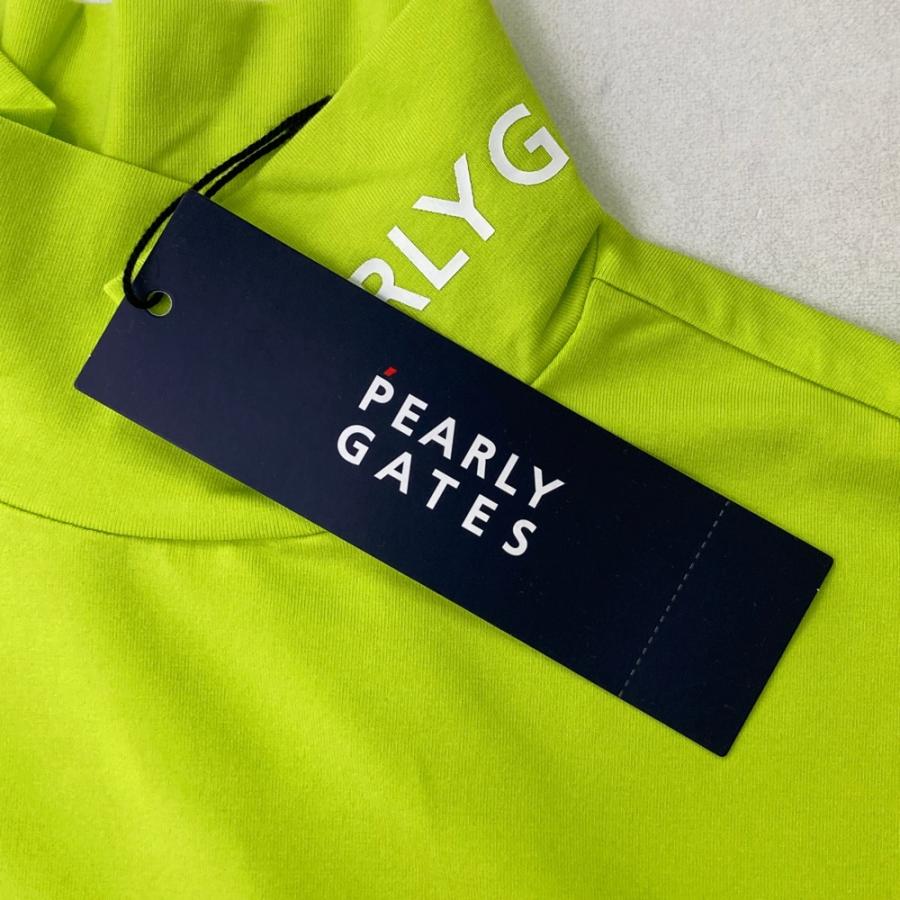 サイズ：2 PEARLY GATES パーリーゲイツ 2025年モデル モックネック 長袖Tシャツ  グリーン系 [240101736637] ゴルフウェア メンズ ストスト PEARLY GATES（パーリーゲイツ） 【新品】PEARLY GATES 2025年モデル