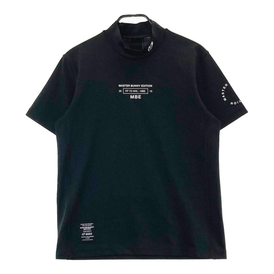 サイズ：4 MASTER BUNNY EDITION マスターバニーエディション  モックネック 半袖Tシャツ  ブラック系 [240101736641] ゴルフウェア メンズ ストスト MASTER BUNNY EDITION（マスターバニーエディション） モックネック