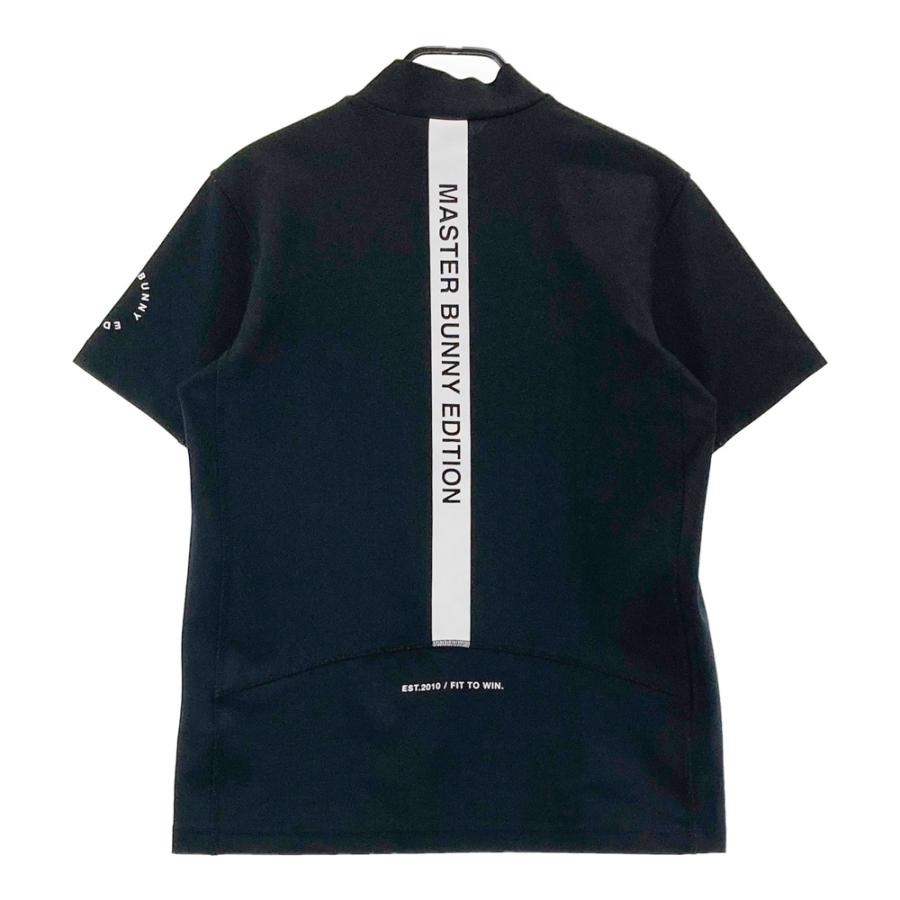サイズ：4 MASTER BUNNY EDITION マスターバニーエディション  モックネック 半袖Tシャツ  ブラック系 [240101736641] ゴルフウェア メンズ ストスト MASTER BUNNY EDITION（マスターバニーエディション） モックネック