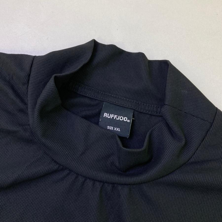 RUFFLOG ラフロッグ 2024年モデル モックネック半袖Tシャツ ブラック系
