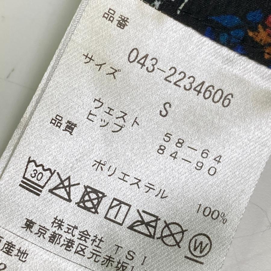 St ANDREWS セントアンドリュース ; スカート 花総柄 ブラック系 S