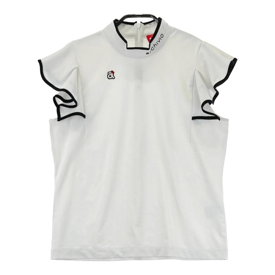 サイズ：40 ARCHIVIO アルチビオ  ラッフルスリーブ 半袖Tシャツ  ホワイト系 [240101736892] ゴルフウェア レディース ストスト archivio（アルチビオ） ラッフルスリーブ 半袖Tシャツ ホワイト系 40