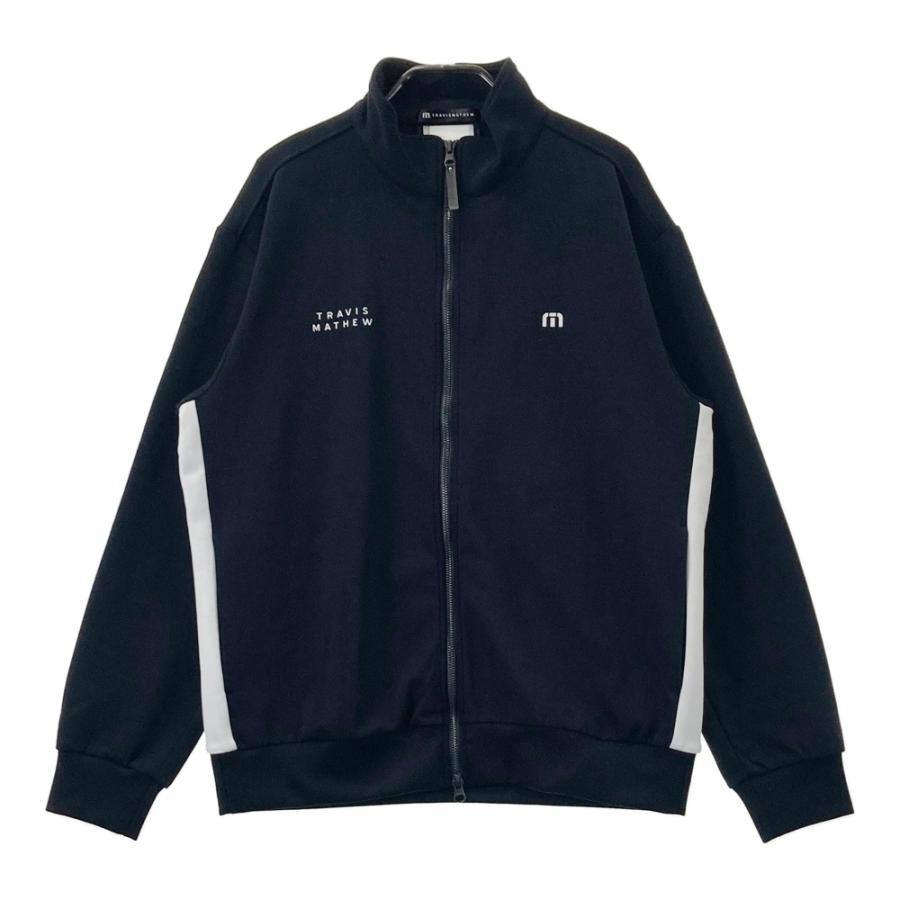 サイズ：L TRAVIS MATHEW トラビスマシュー 2025年モデル トラック ジップジャケット  ブラック系 [240101737348] ゴルフウェア メンズ ストスト TRAVISMATHEW トラビスマシュー 2025年モデル トラック ジップ