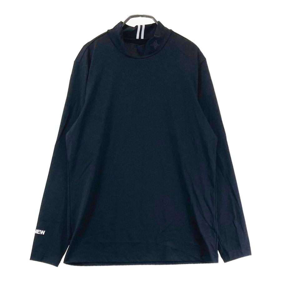 サイズ：L ANEW GOLF アニューゴルフ  ハイネック 長袖Tシャツ  ブラック系 [240101737352] ゴルフウェア メンズ ストスト ANEW GOLF アニューゴルフ ハイネック 長袖Tシャツ ブラック系 L