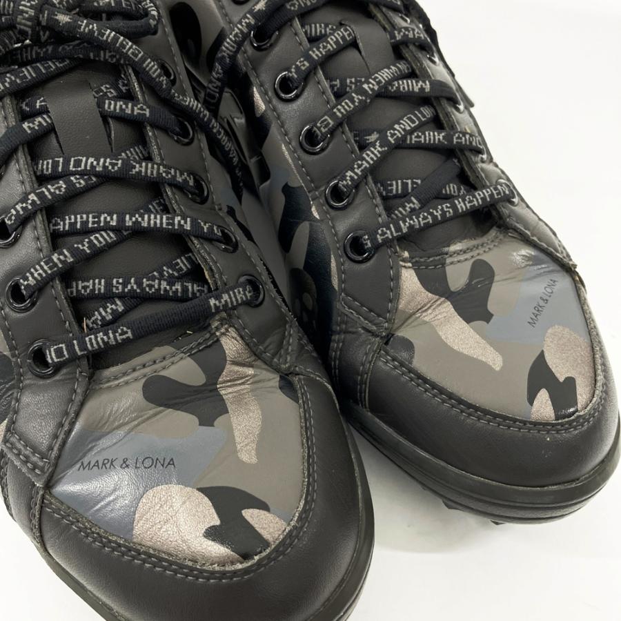 MARK&LONA マークアンドロナ 1113A026 ×asics スパイクレス ゴルフシューズ カモフラ 迷彩柄 ブラック系 25 [240101737943] ゴルフウェア メンズ ストスト MARK&LONA（マークアンドロナ） 1113A026 ×asics スパイクレス ゴルフ