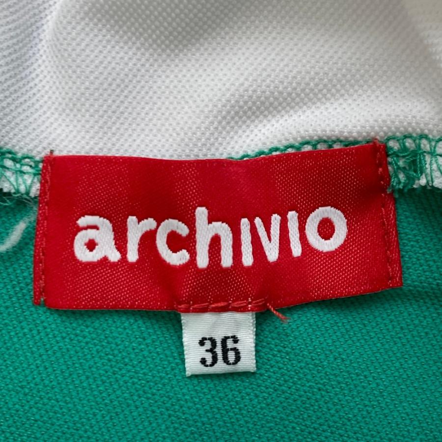 archivio（アルチビオ） 襟付 半袖Tシャツ グリーン系 36 ゴルフウェア