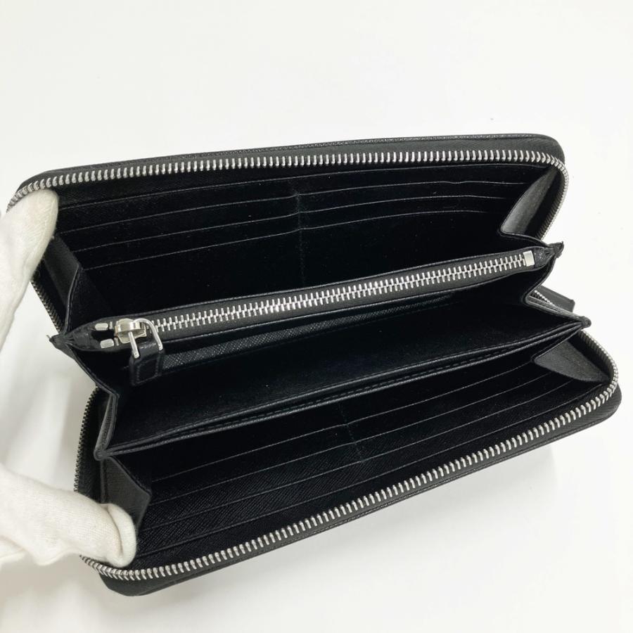 PRADA（プラダ） サフィアーノ ラウンドファスナー 長財布 ブラック系