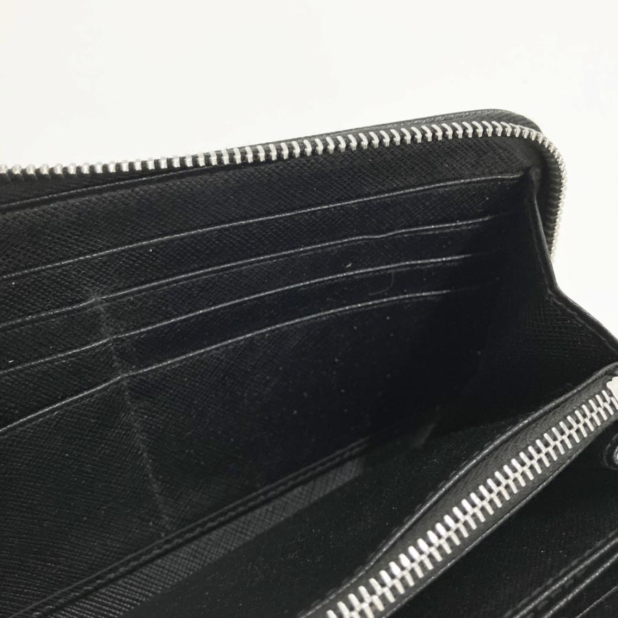 PRADA（プラダ） サフィアーノ ラウンドファスナー 長財布 ブラック系