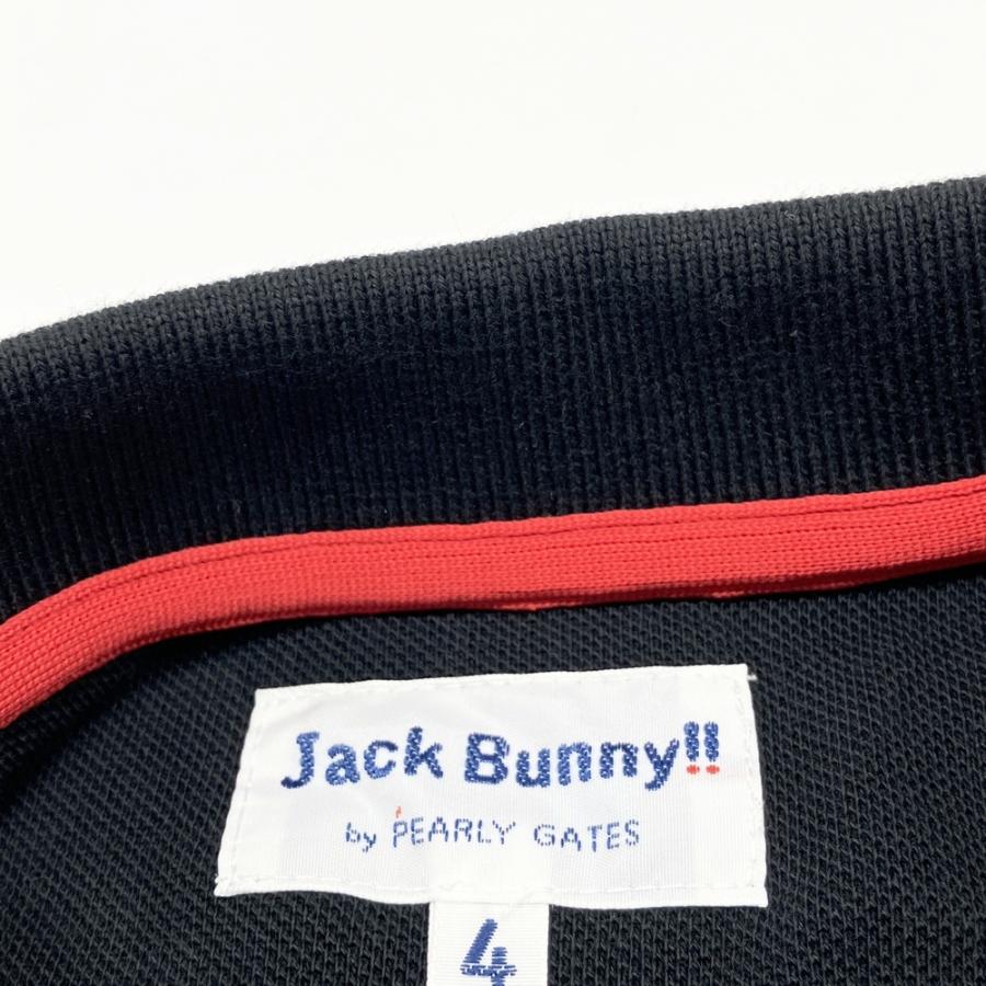 JACK BUNNY ジャックバニー 半袖ポロシャツ ブラック系 4 ゴルフウェア