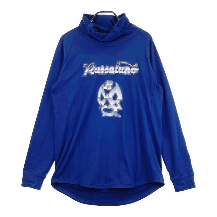 サイズ：6 RUSSELUNO ラッセルノ  裏起毛 ハイネック長袖Tシャツ ルチャ  ネイビー系 [240101740460] ゴルフウェア メンズ ストスト RUSSELUNO ラッセルノ 裏起毛 ハイネック長袖Tシャツ ルチャ ネイビー