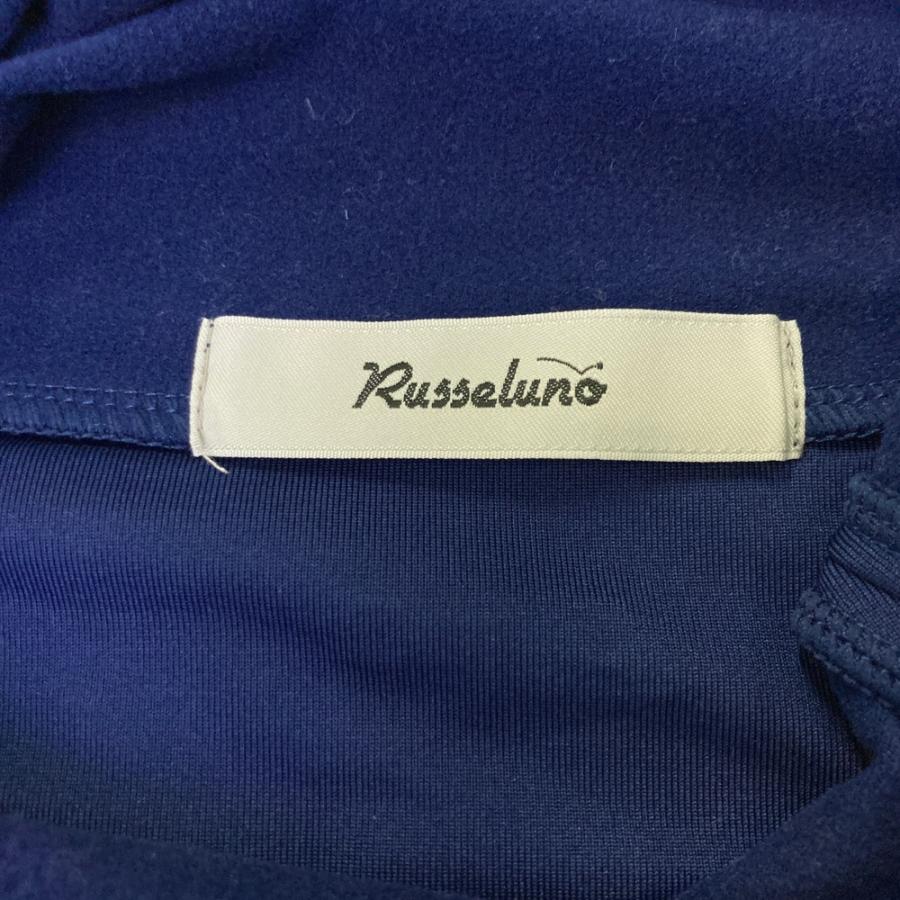 RUSSELUNO ラッセルノ 裏起毛 ハイネック長袖Tシャツ ルチャ ネイビー