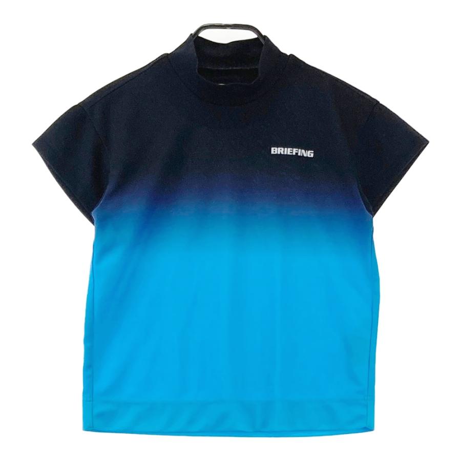 BRIEFING GOLF ブリーフィング モックネック半袖Tシャツ ブルー系 XS