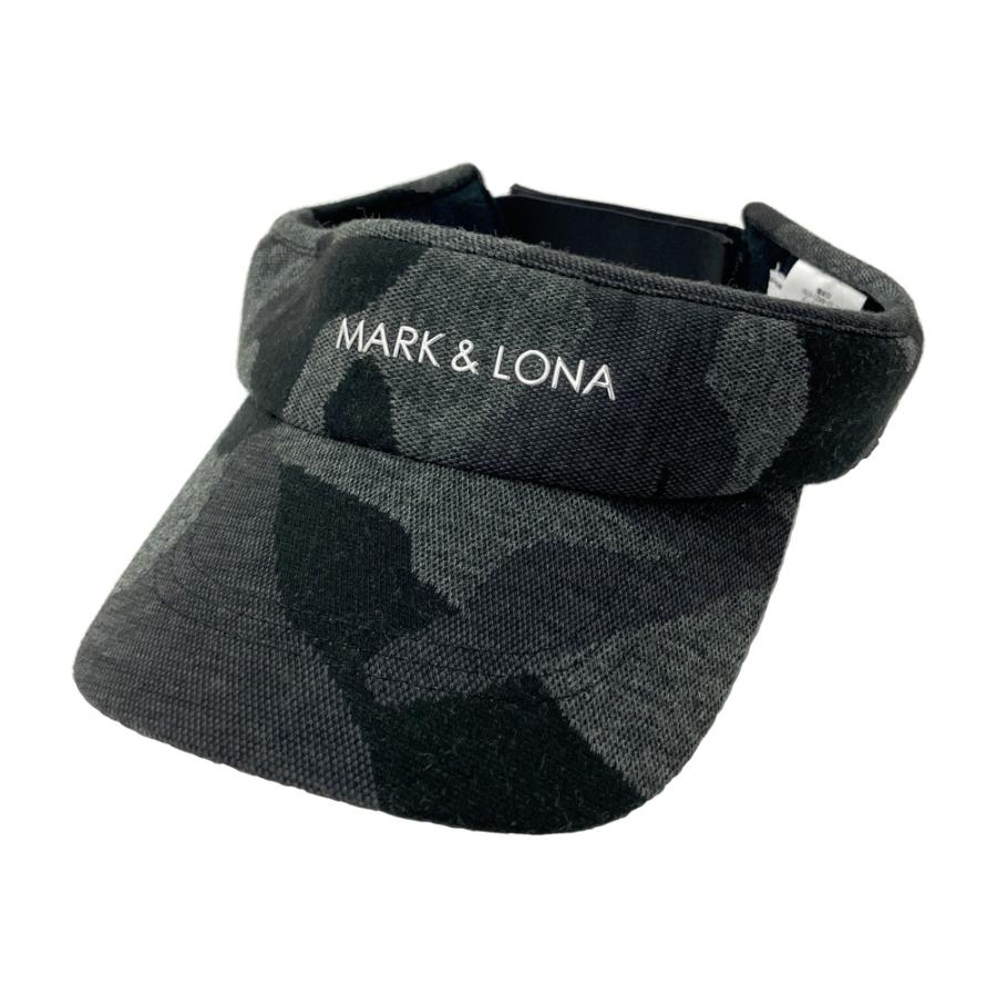 マークアンドロナ カモフラ柄 サンバイザー　グレー MARK&LONA マークアンドロナ サンバイザー カモフラ柄 グレー系 FREE