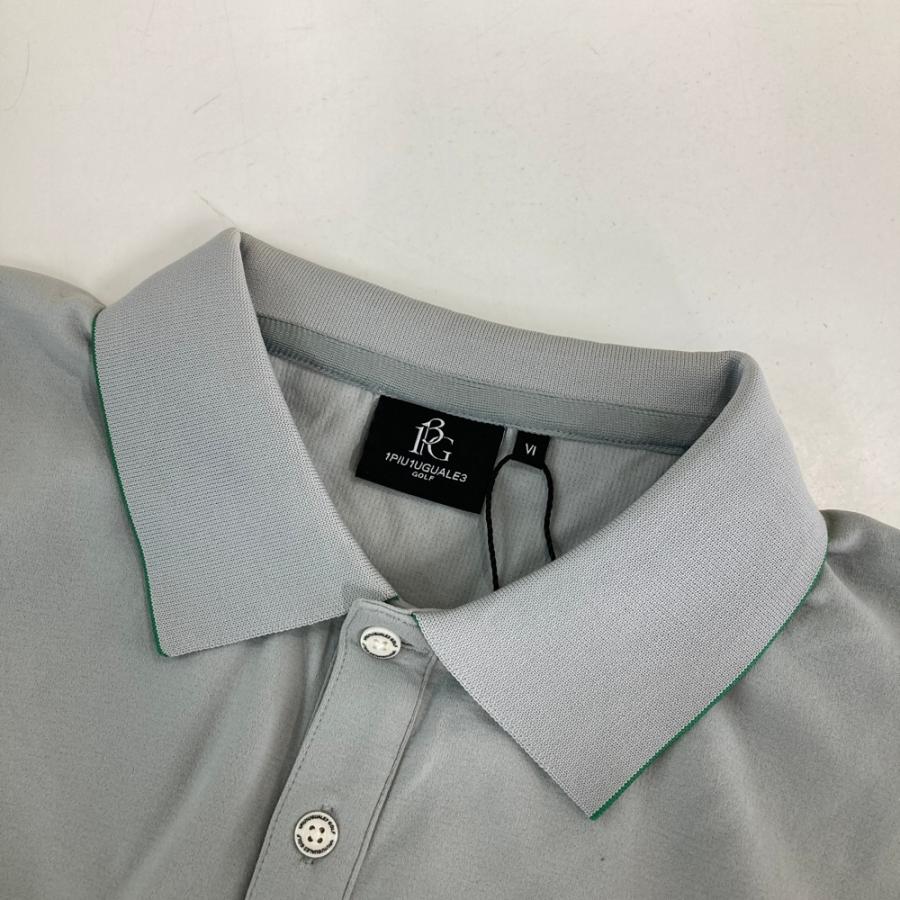 新品】1PIU1UGUALE3 GOLF GRT204 長袖ポロシャツ グレー系 4 ゴルフ