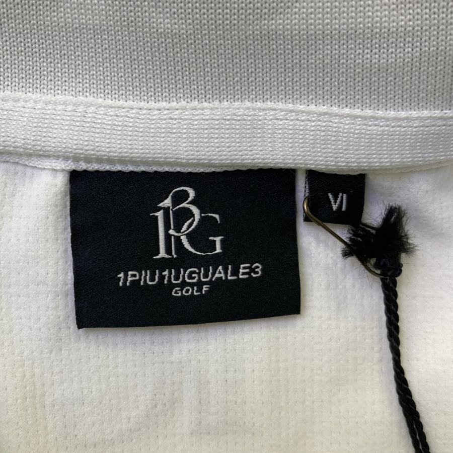 1PIU1UGUALE3 GOLF GRT204 長袖ポロシャツ ホワイト系 6 ゴルフウェア