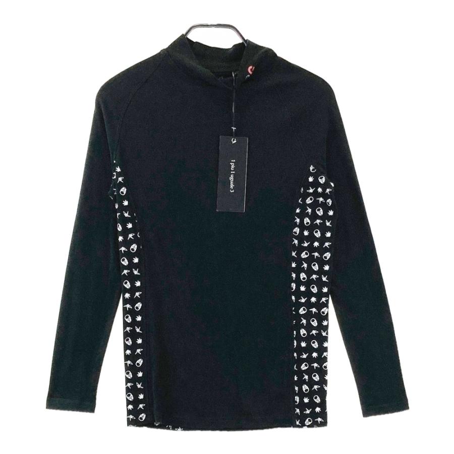 サイズ：3 1PIU1UGUALE3 GOLF GRT163 モックネック長袖Tシャツ  ブラック系 [240101742475] ゴルフウェア メンズ ストスト 美品】1PIU1UGUALE3 GOLF GRT163 モックネック長袖Tシャツ ブラック系