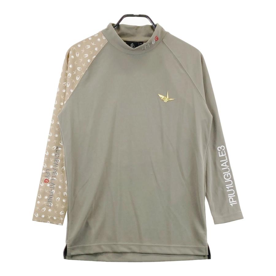 サイズ：3 1PIU1UGUALE3 GOLF GRT162 モックネック長袖Tシャツ  ベージュ系 [240101742476] ゴルフウェア メンズ ストスト 1PIU1UGUALE3 GOLF 【新品】1PIU1UGUALE3 GRT162 モックネック長袖T
