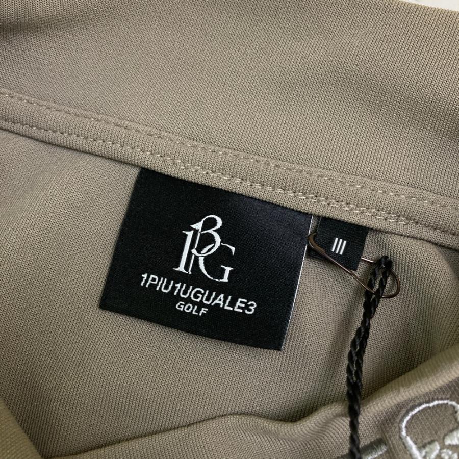 サイズ：3 1PIU1UGUALE3 GOLF GRT162 モックネック長袖Tシャツ  ベージュ系 [240101742477] ゴルフウェア メンズ ストスト 1PIU1UGUALE3 GOLF 【新品】1PIU1UGUALE3 GRT162 モックネック長袖T