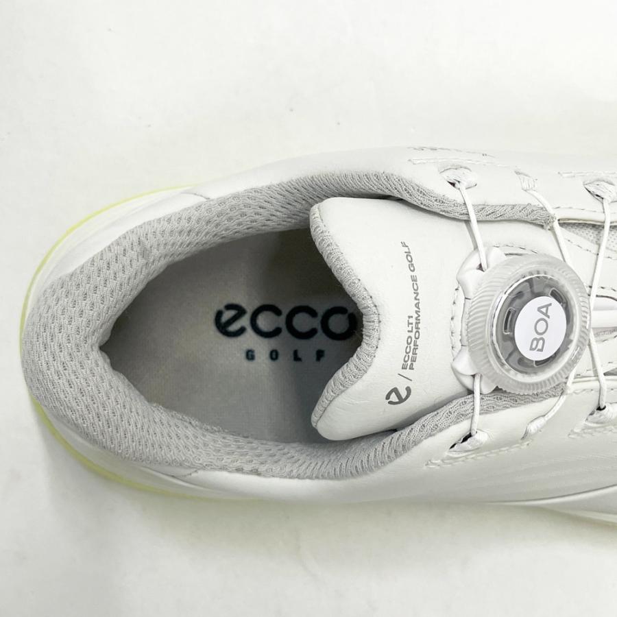 美品】ecco エコー 132274 01007 ゴルフシューズ LT1 BOA ホワイト系