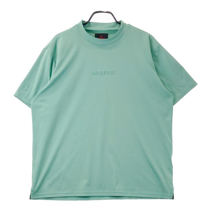 ゴルフ BRIEFING GOLF モックネック 半袖シャツ L グリーン 緑