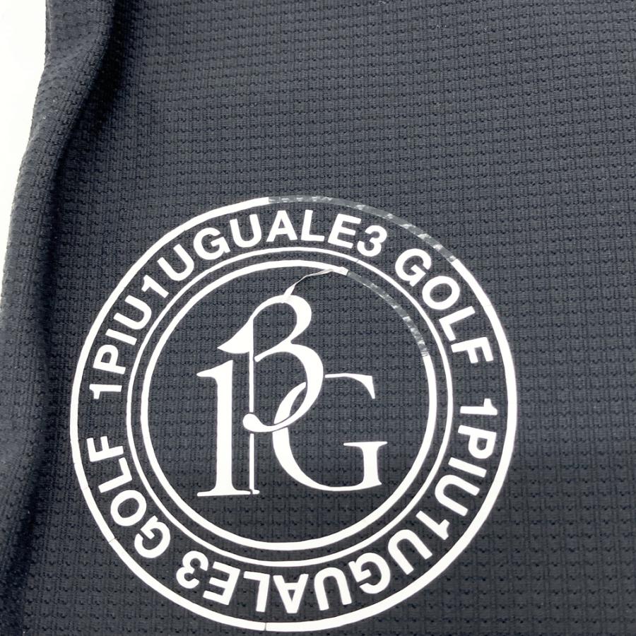 1PIU1UGUALE3 GOLF モックネック 半袖Tシャツ ブラック系 4 ゴルフ