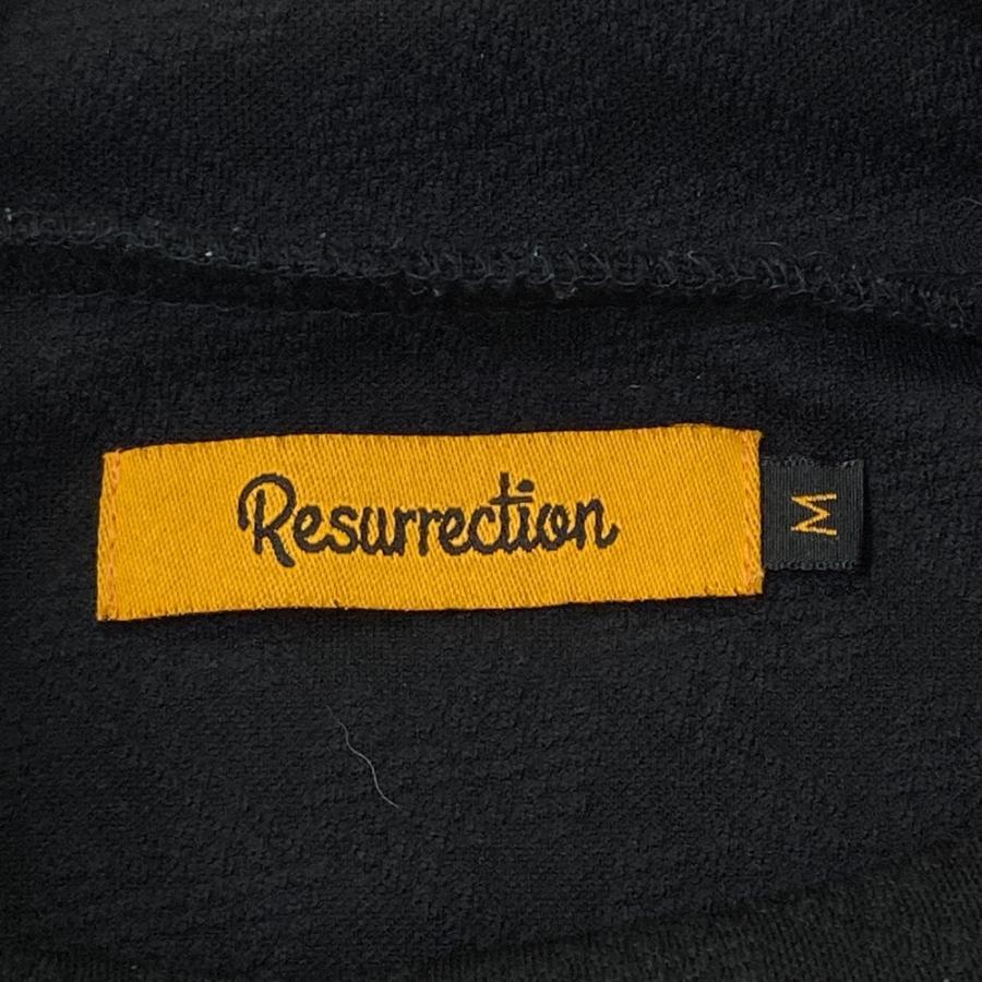Resurrection レザレクション モックネック 半袖Tシャツ 総柄 ブラック