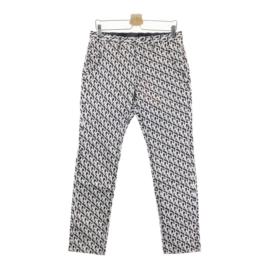 St ANDREWS セントアンドリュース ストレッチパンツ 総柄 ブラック系 M