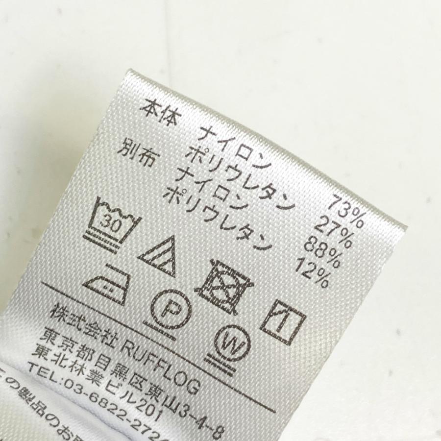 RUFFLOG ラフロッグ 異素材切替 モックネック半袖Tシャツ ブラック系