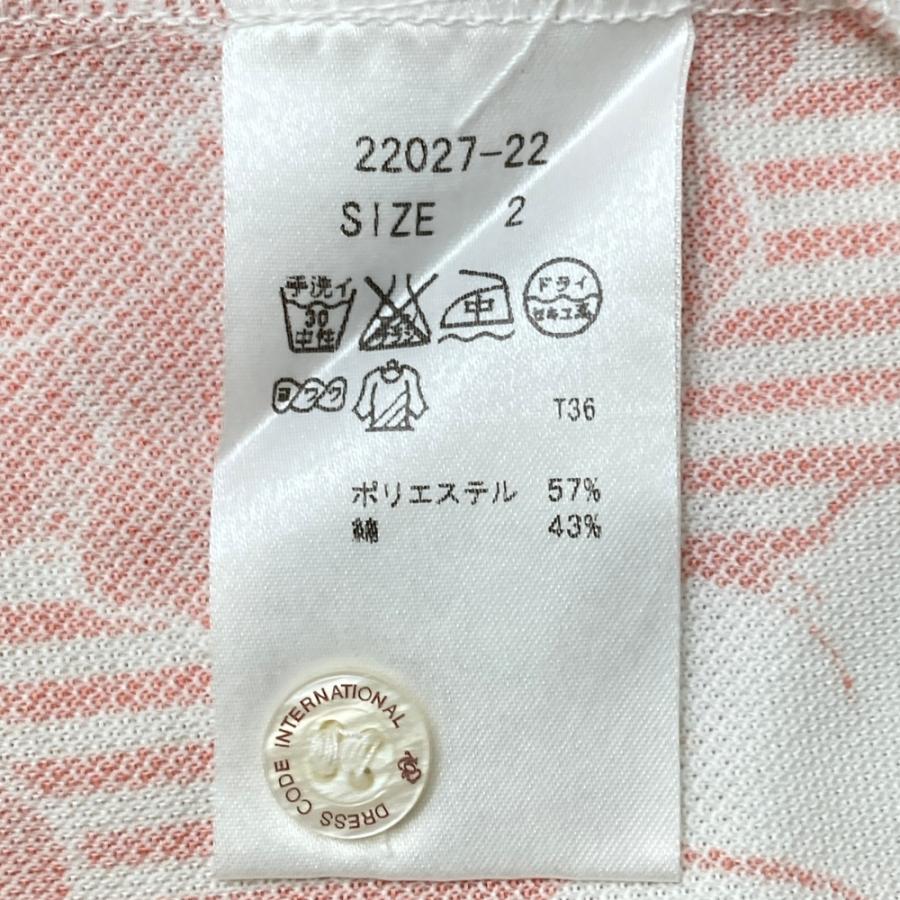 ZOY ゾーイ 半袖ポロシャツ 総柄 ピンク系 2 ゴルフウェア メンズ