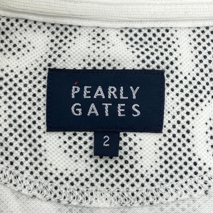 PEARLY GATES パーリーゲイツ 半袖ポロシャツ 総柄 ホワイト系 2