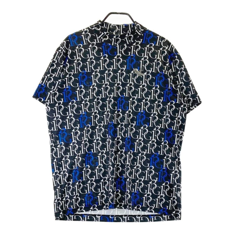 1PIU1UGUALE3 GOLF モックネック 半袖Tシャツ 総柄 ブラック系 6
