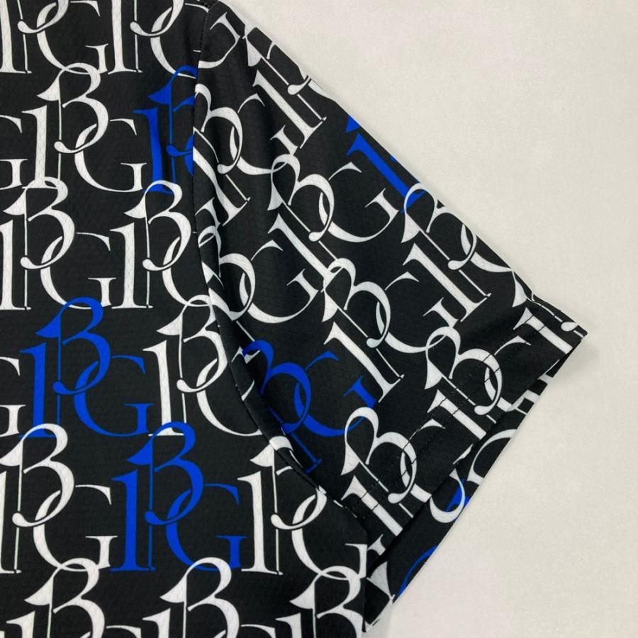 1PIU1UGUALE3 GOLF モックネック 半袖Tシャツ 総柄 ブラック系 6