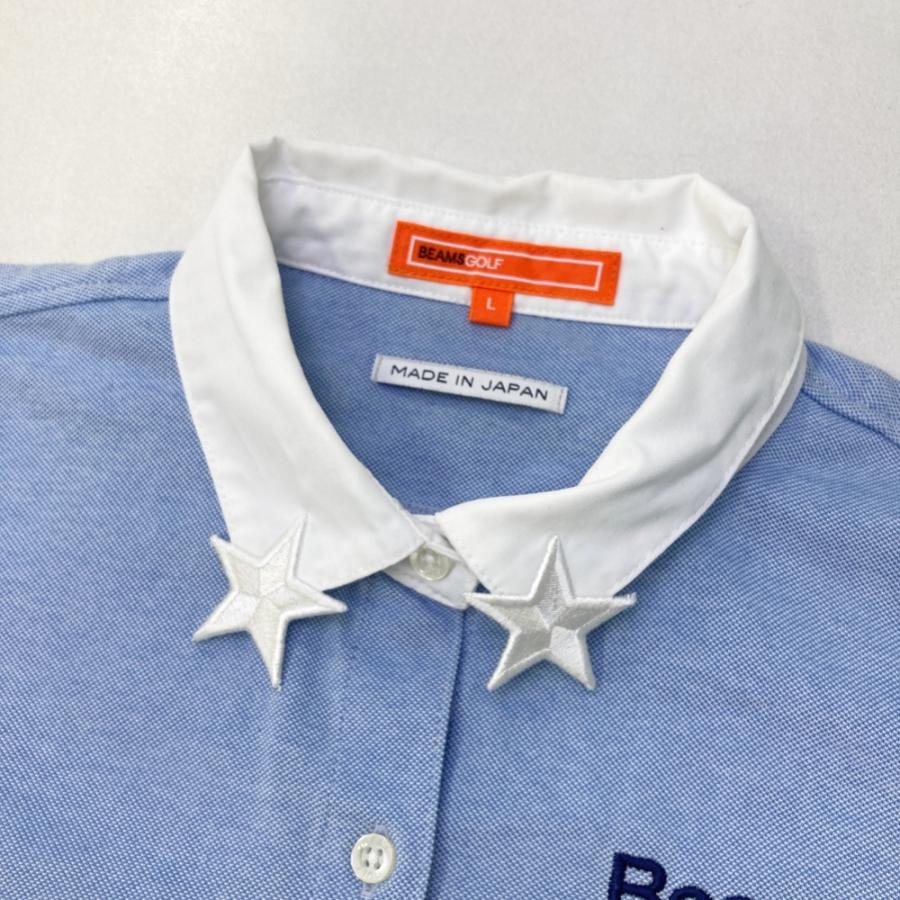 未使用 ビームスゴルフ 長袖シャツ カットソー レディース L BEAMS GOLF（ビームス ゴルフ） 長袖シャツ ブルー系 L ゴルフウェア