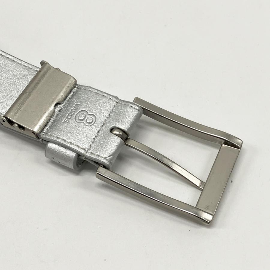 8YARDS ハチヤーズ ロゴ型押し ベルト シルバー系 ゴルフウェア