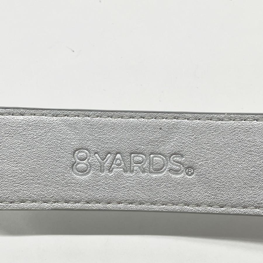 8YARDS ハチヤーズ ロゴ型押し ベルト シルバー系 ゴルフウェア