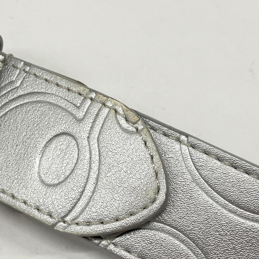 8YARDS ハチヤーズ ロゴ型押し ベルト シルバー系 ゴルフウェア
