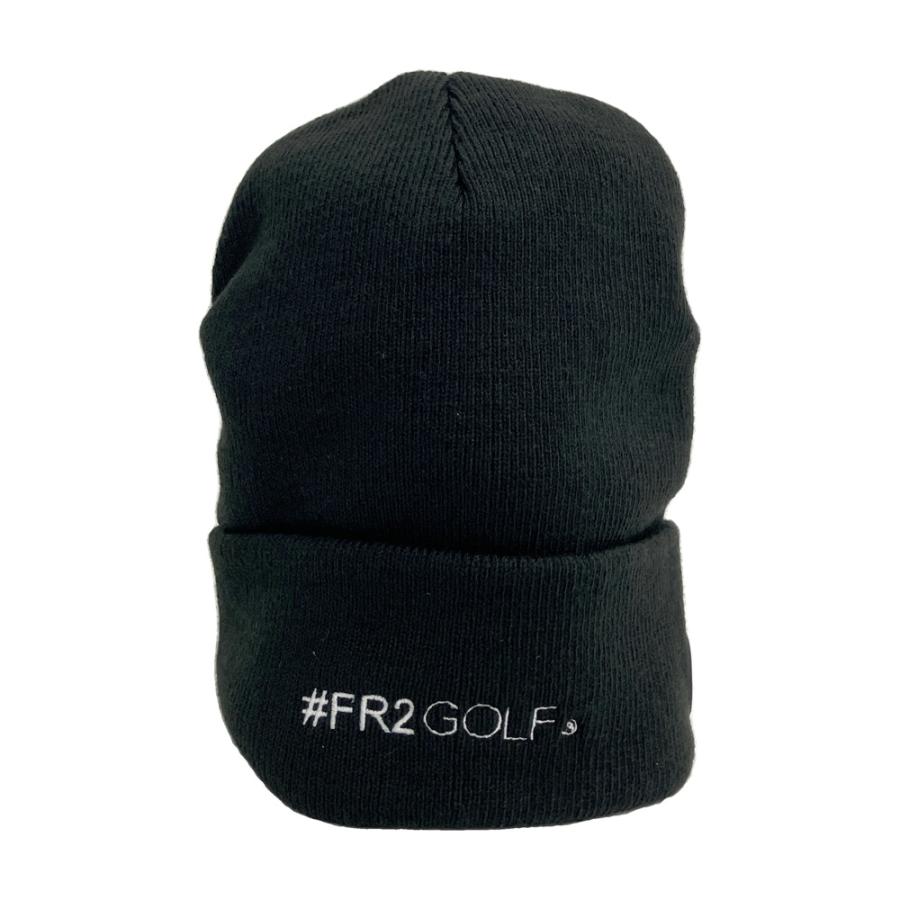 美品】FR2 GOLF エフアールツーゴルフ ニット帽 ブラック系 ゴルフ