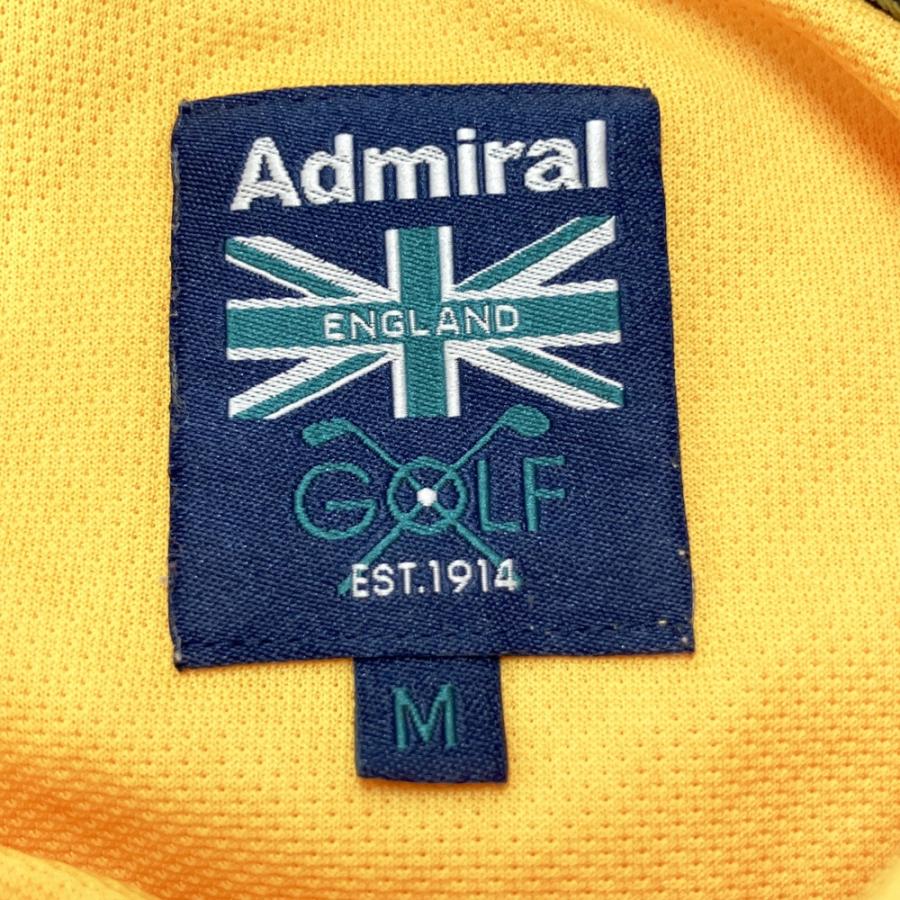 ADMIRAL アドミラル 半袖ポロシャツ ボタンダウン イエロー系 M ゴルフ