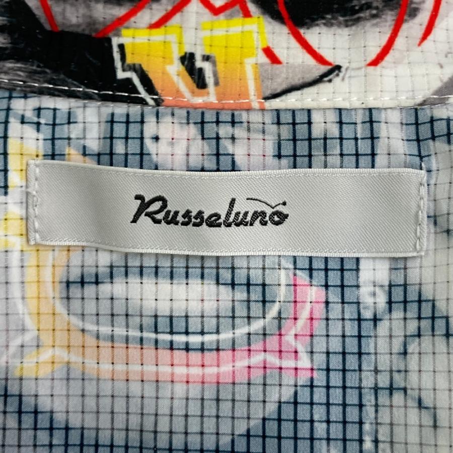 RUSSELUNO ラッセルノ 半袖シャツ 総柄 ホワイト系 5 ゴルフウェア