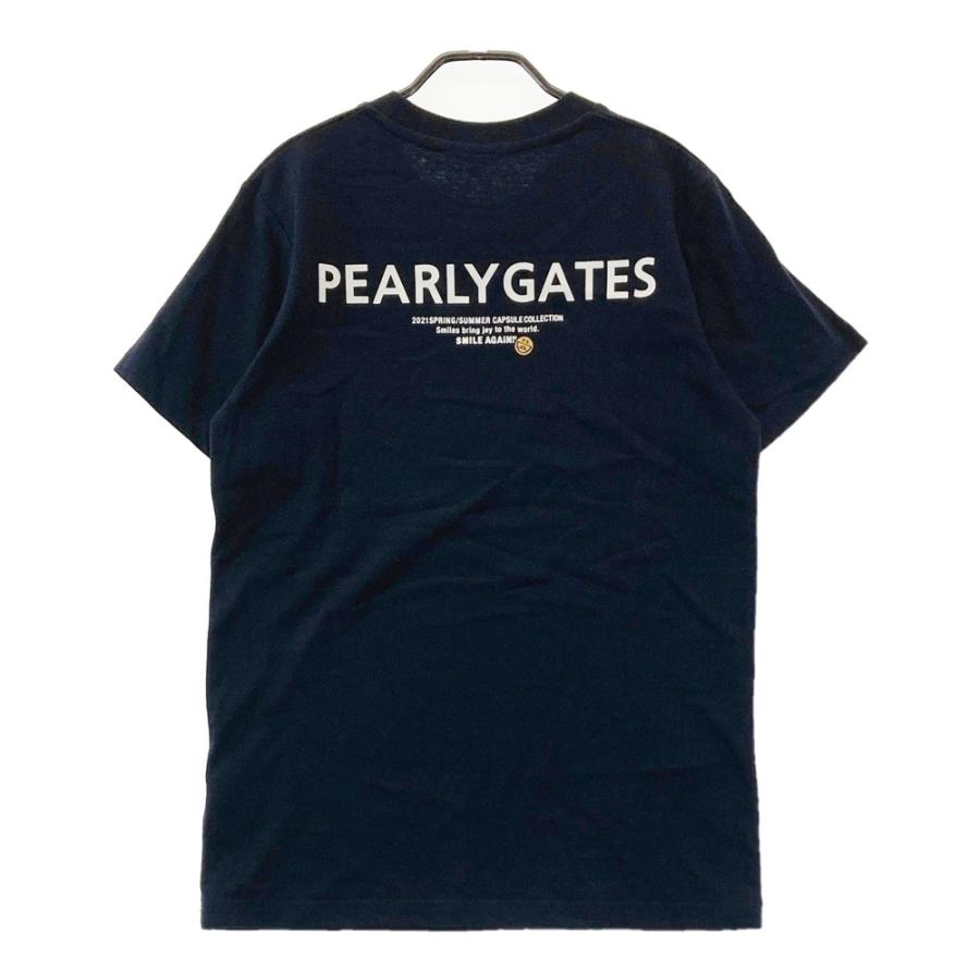 美品】PEARLY GATES パーリーゲイツ 半袖Tシャツ ニコちゃん ネイビー